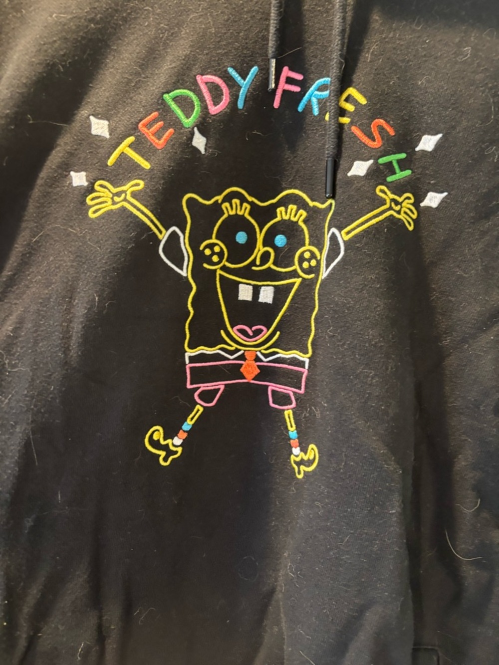Teddy Fresh Sponge Bob Embroidered Character Hoodie